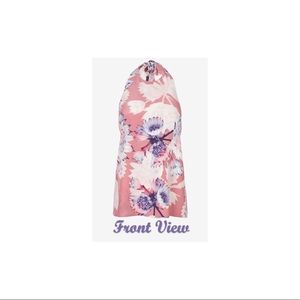INTERMIX PINK FLORAL HALTER TOP